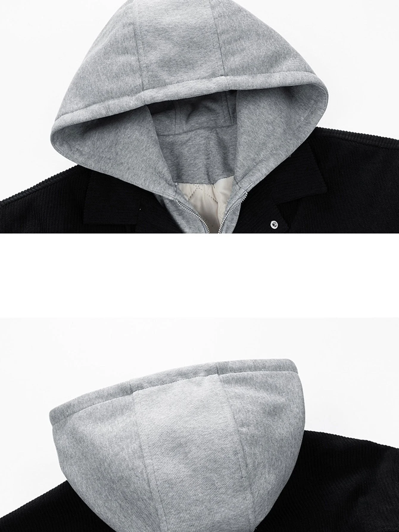 Jes��s | Quilted Lined Corduroy Hooded Coat - Image 9