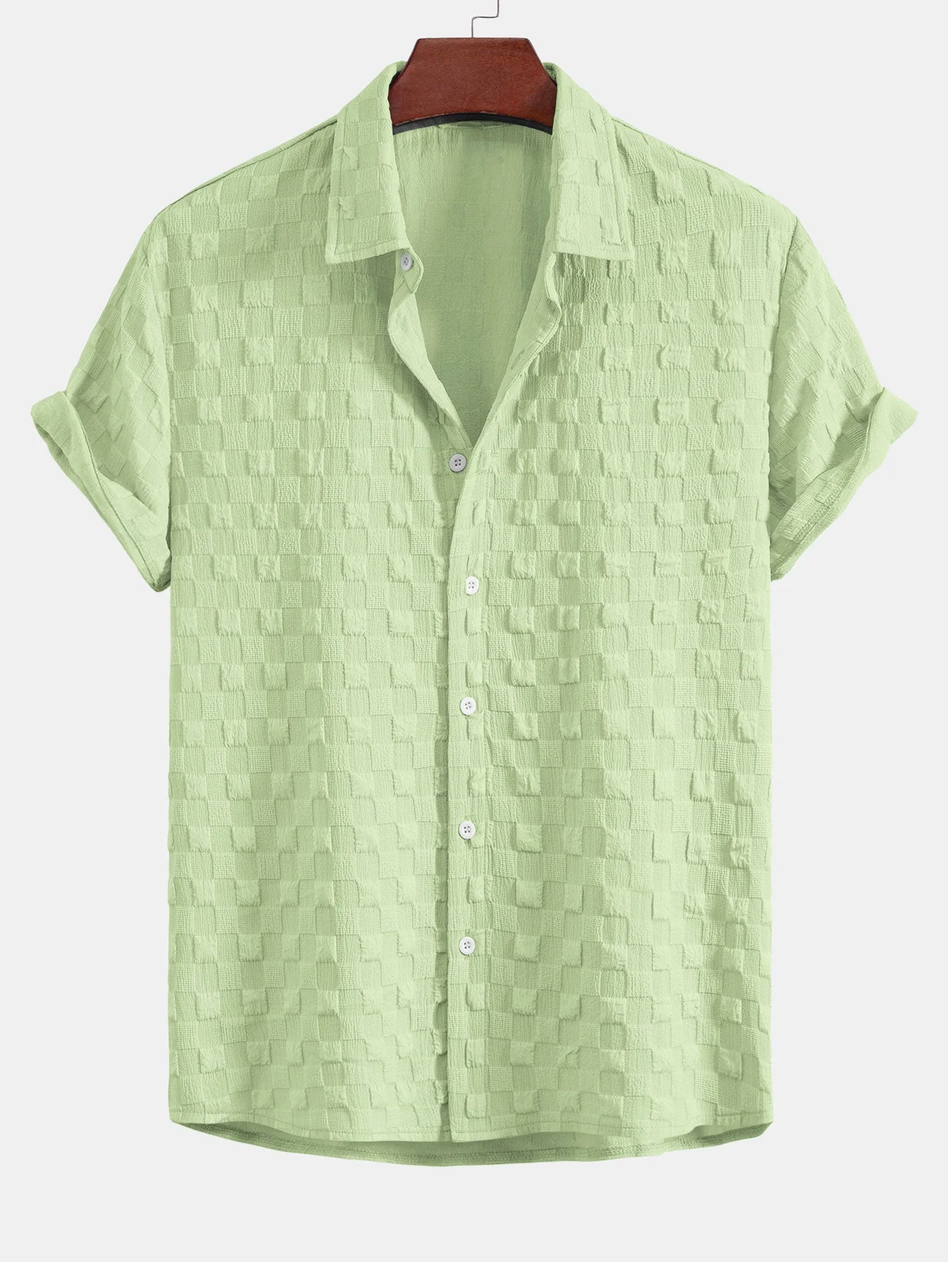 Jesse® | Checkerboard Textured Button Up Shirt - Image 11