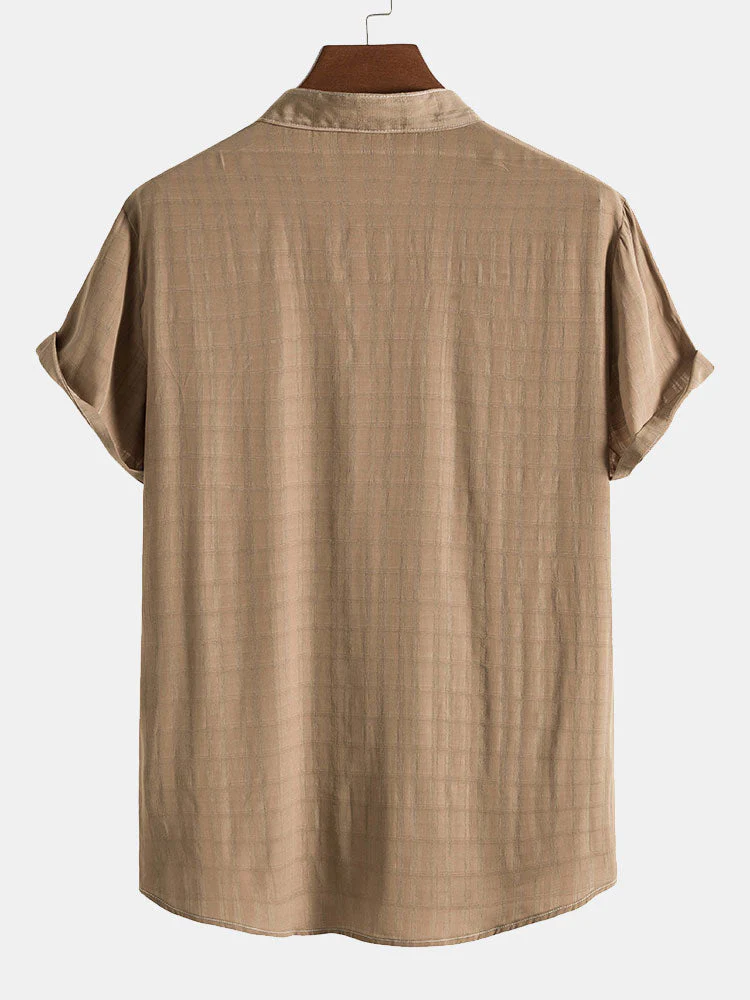 Jesse® | Textured Fabric Stand Collar Shirt - Image 2