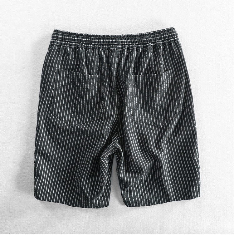 Jesualdo® | Linen Pinstripe Shorts - Image 2