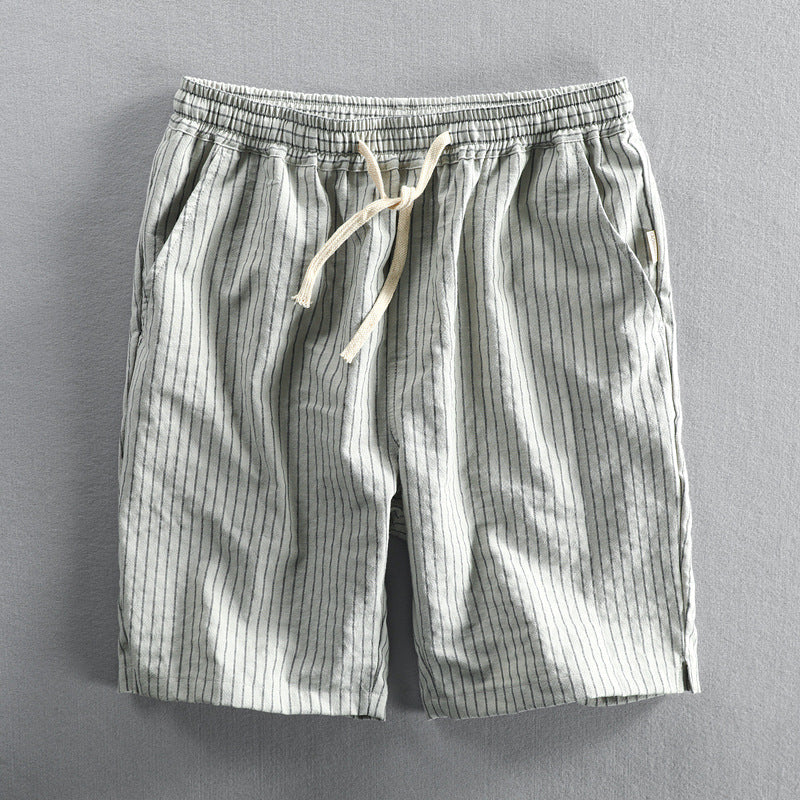 Jesualdo® | Linen Pinstripe Shorts - Image 3