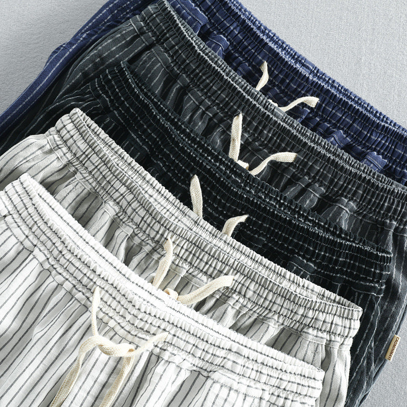 Jesualdo® | Linen Pinstripe Shorts - Image 7