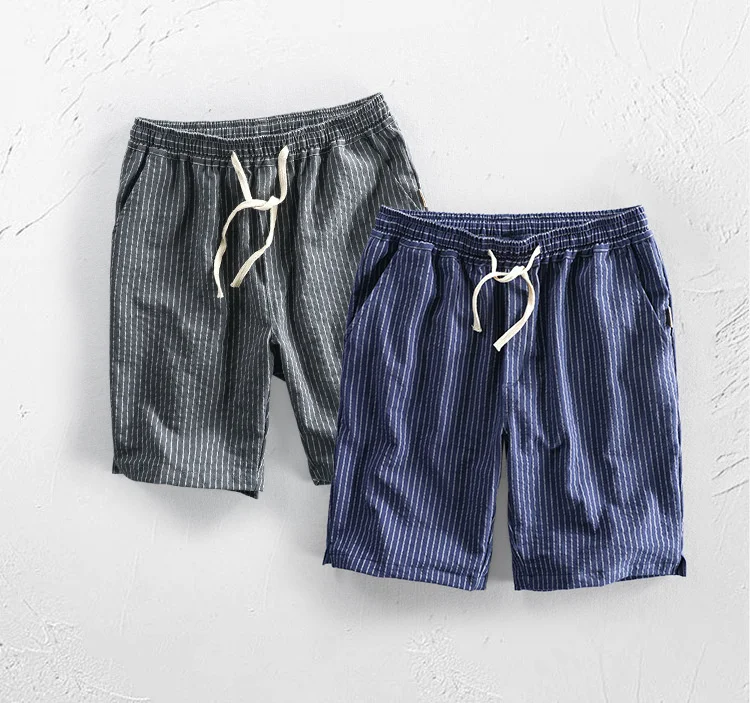 Jesualdo® | Linen Pinstripe Shorts - Image 8