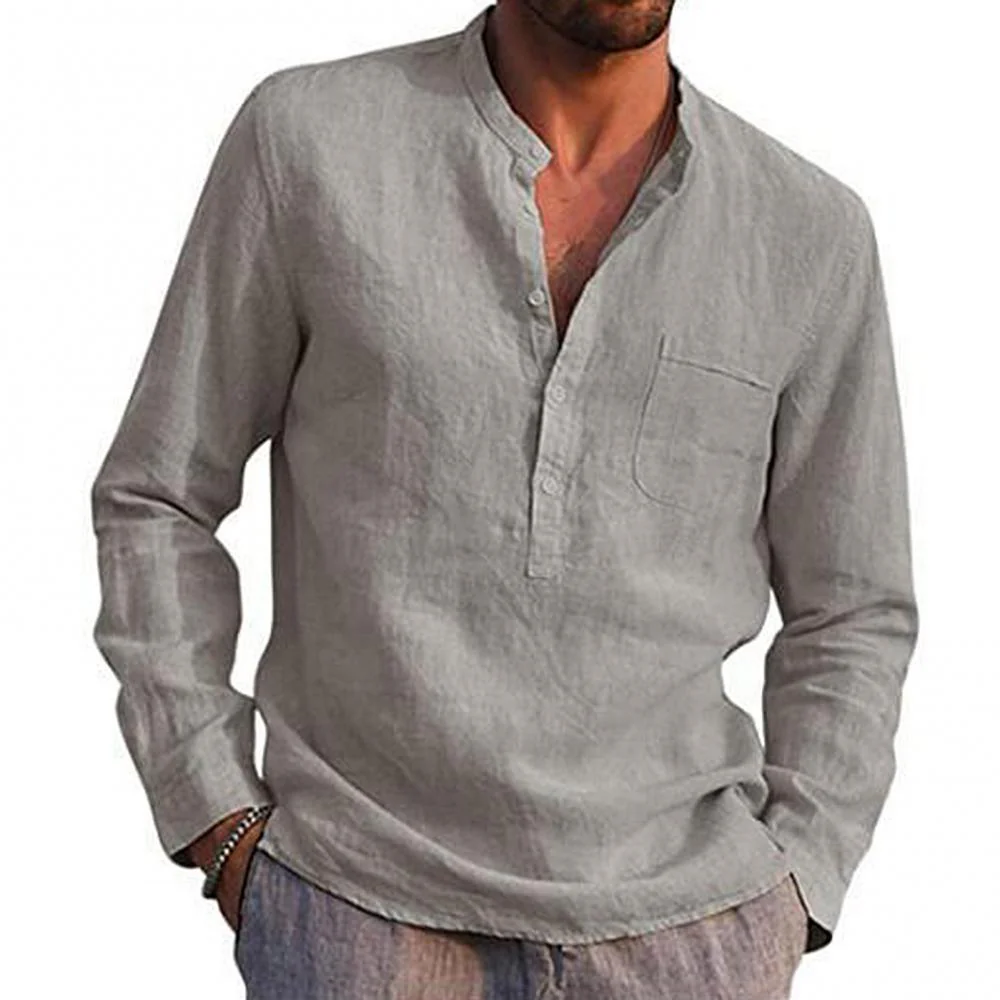 Jevan® | Casual Summer Shirt With Chest Pocket - Image 4