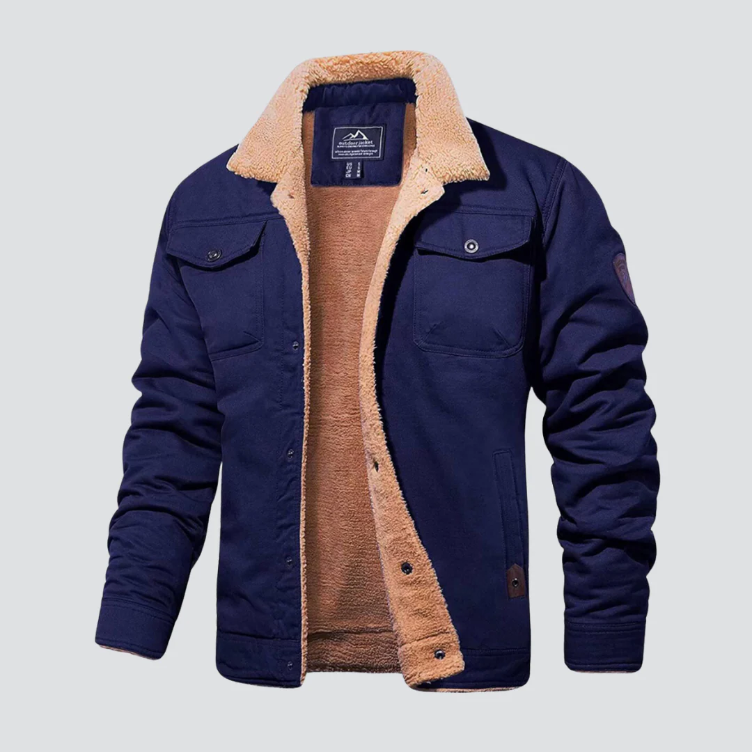Jey | Classic utility jacket with cozy Sherpa lining for men - Image 3