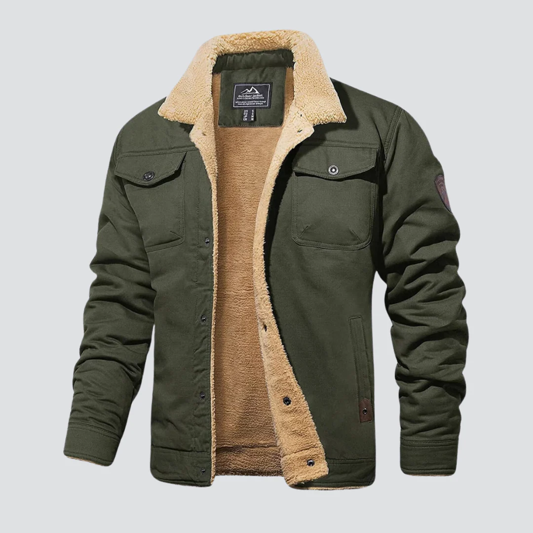 Jey | Classic utility jacket with cozy Sherpa lining for men - Image 4