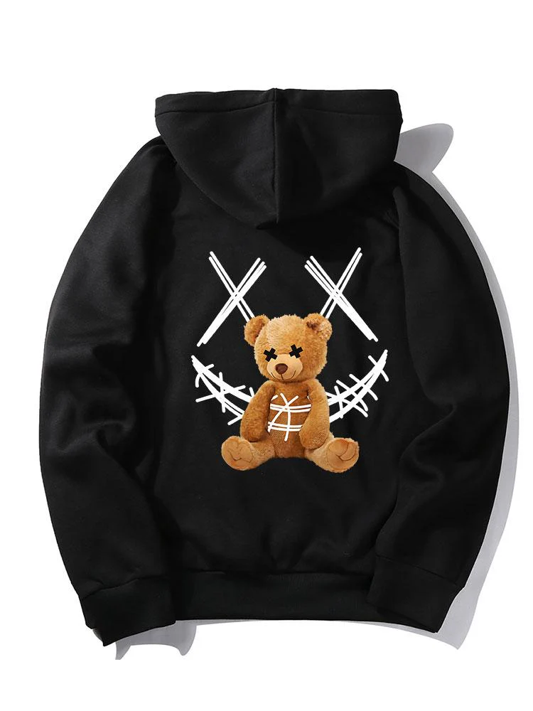 Jeziah | Smiley Bear Back Print Hoodie - Image 10