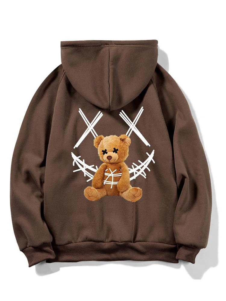 Jeziah | Smiley Bear Back Print Hoodie - Image 3