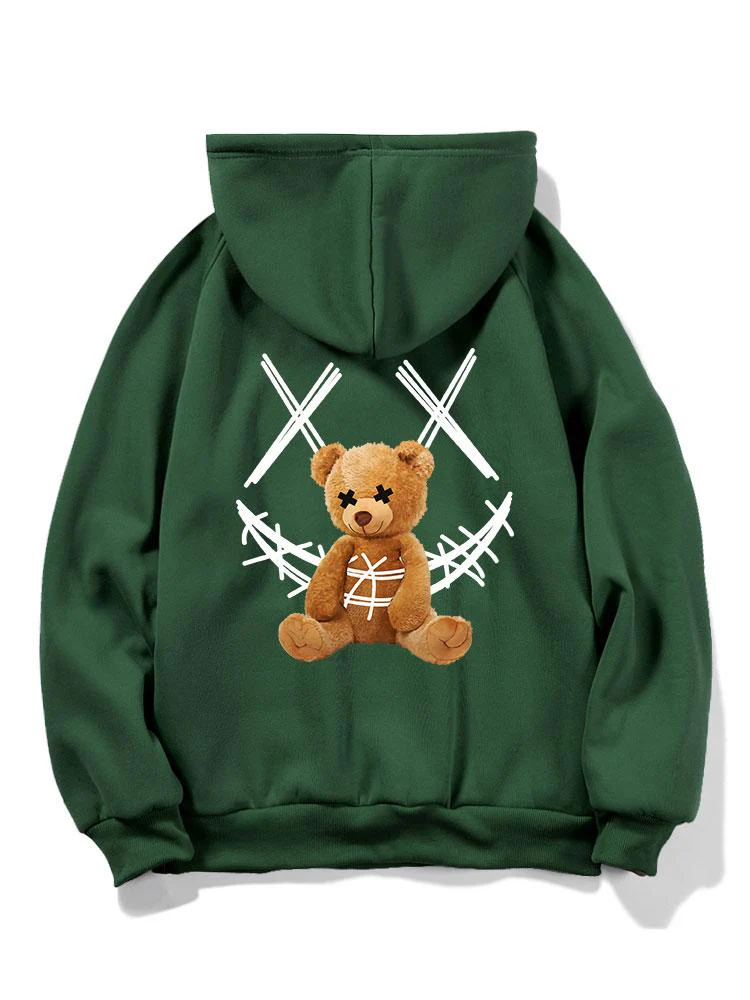 Jeziah | Smiley Bear Back Print Hoodie - Image 5