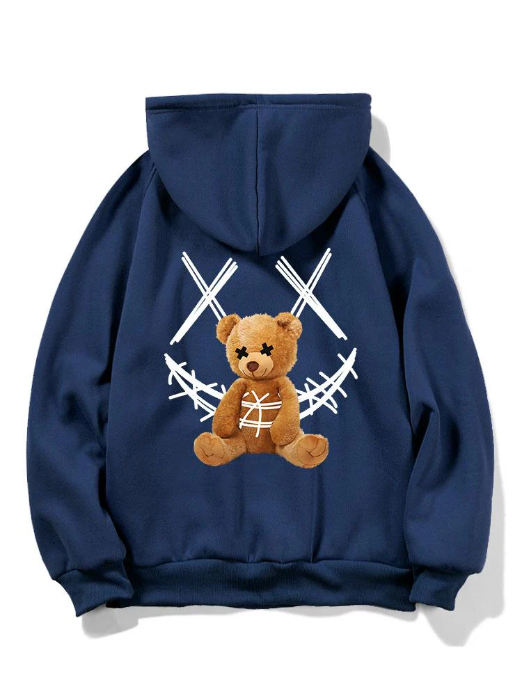 Jeziah | Smiley Bear Back Print Hoodie - Image 8