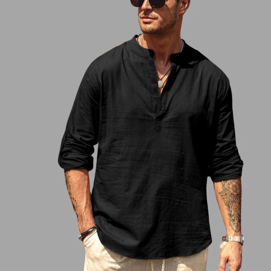 Jiles® | Casual, Soft Linen Shirt With Long Sleeves - Image 5