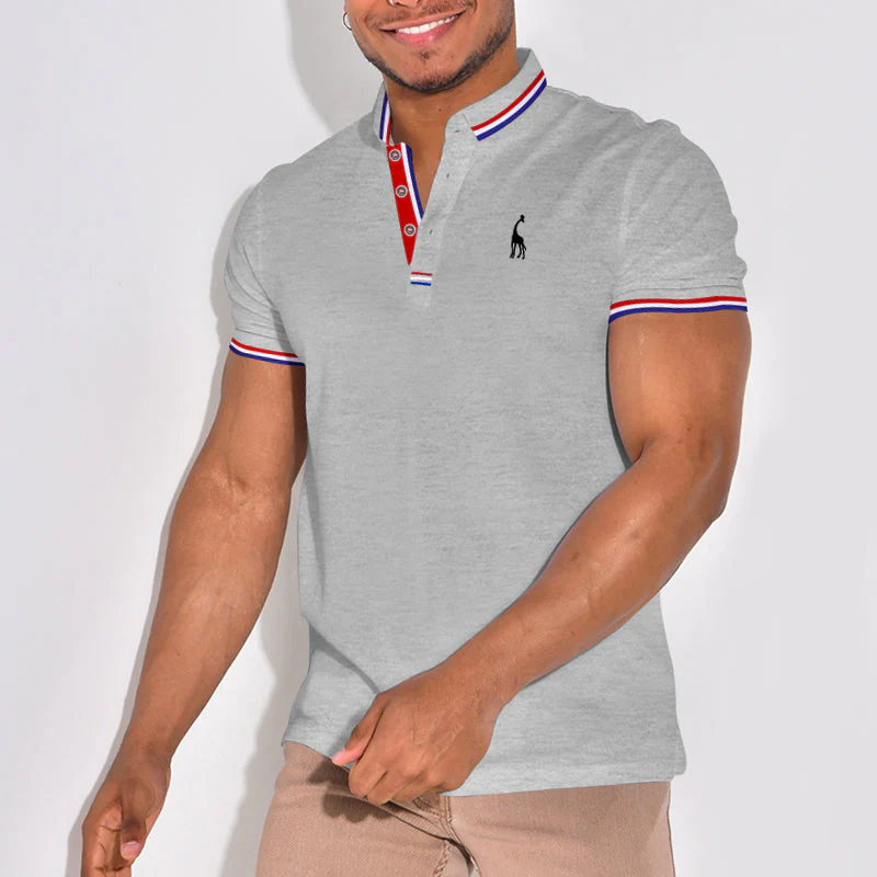 Jillis® | Stylish Polo Shirt With Emblem And Color Accents - Image 6