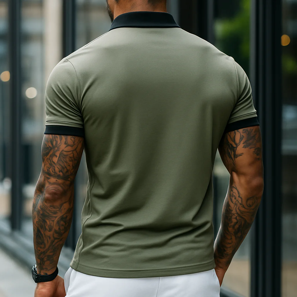 Jimmy | Men'S Retro Casual Cotton Colorblock Short Sleeve Polo Shirt - Image 2