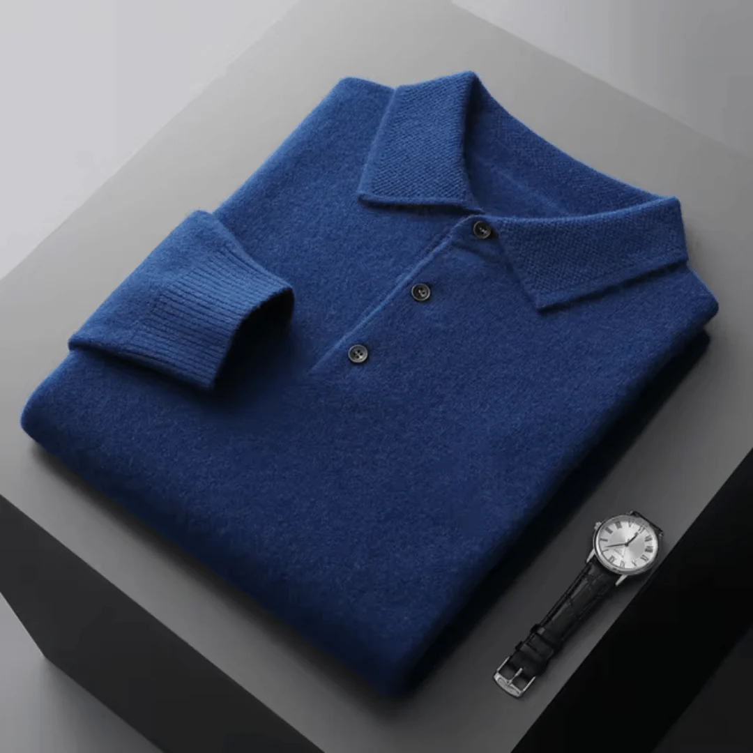 Jini | Classic wool polo with polo collar in anthracite - Image 6