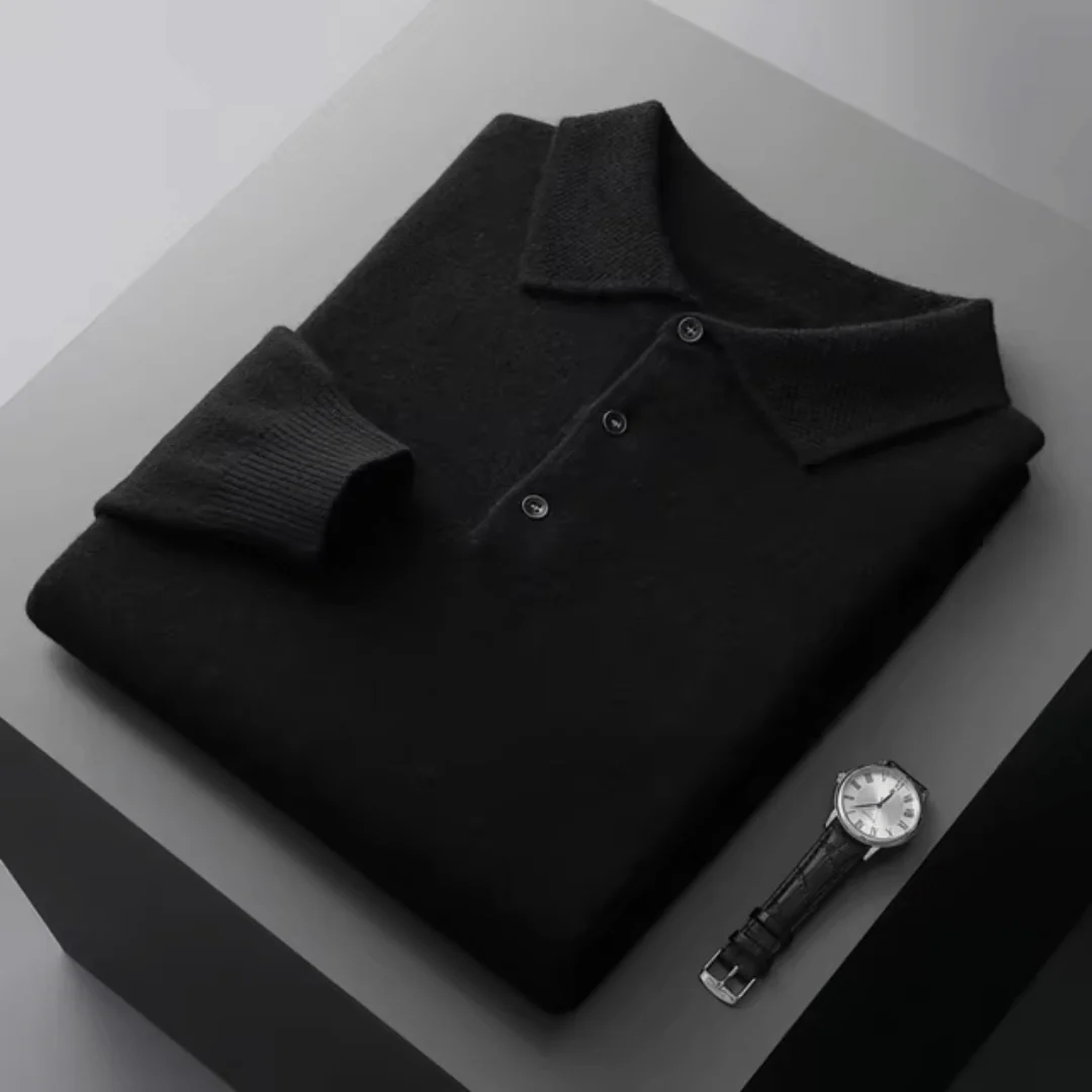 Jini | Classic wool polo with polo collar in anthracite - Image 7
