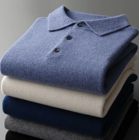 Jini | Classic wool polo with polo collar in anthracite - Image 8