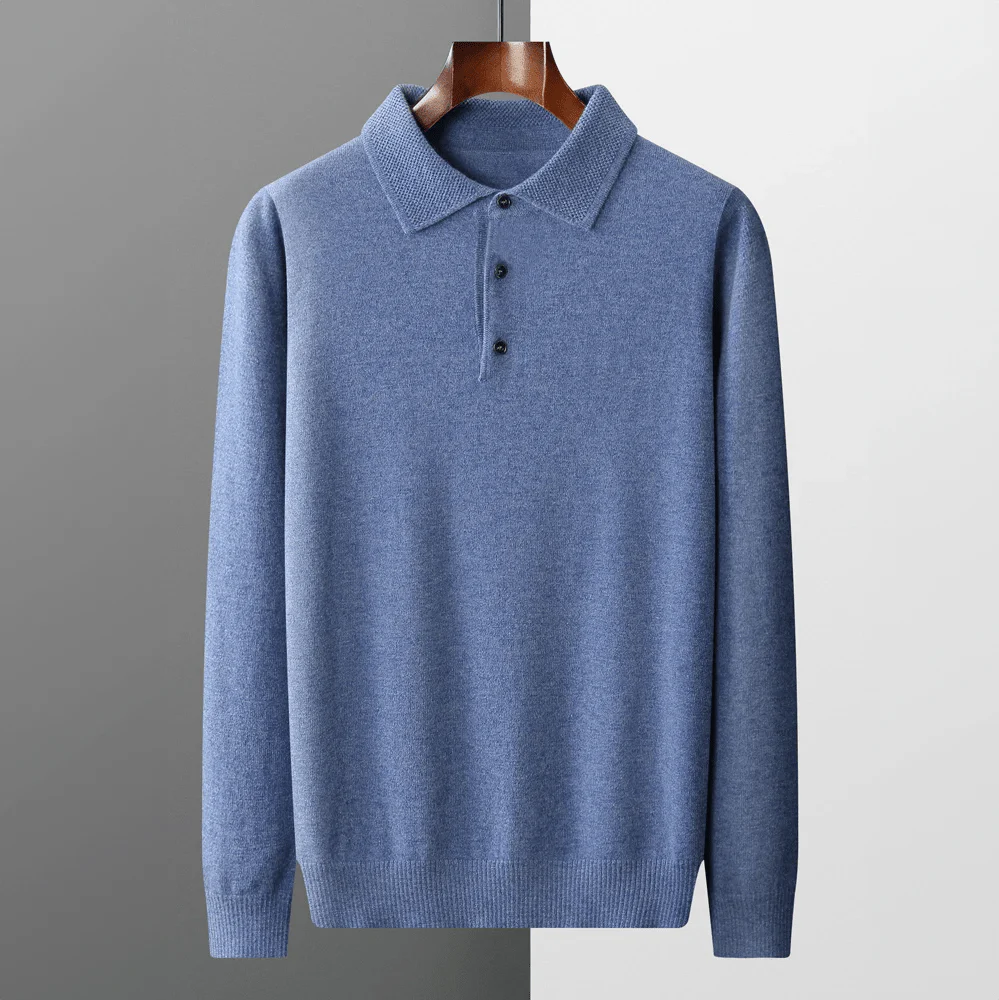 Jini | Classic wool polo with polo collar in anthracite - Image 9