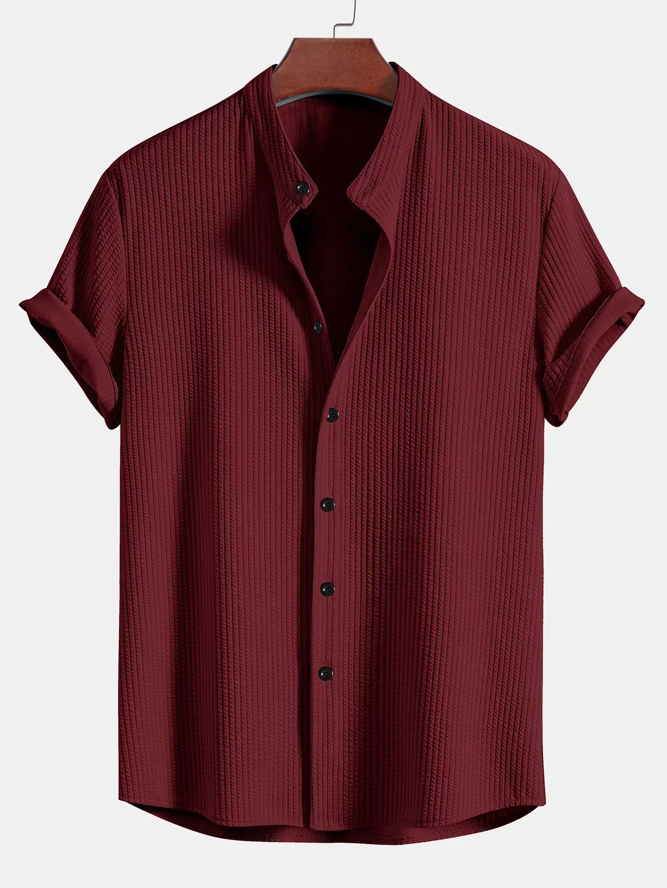 Jini | Men's structured short-sleeved button-down shirt - Image 7
