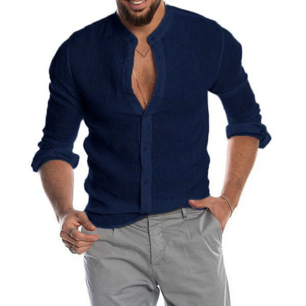 Joao® | Trendy Men'S Shirt With Mandarin Collar - Image 3