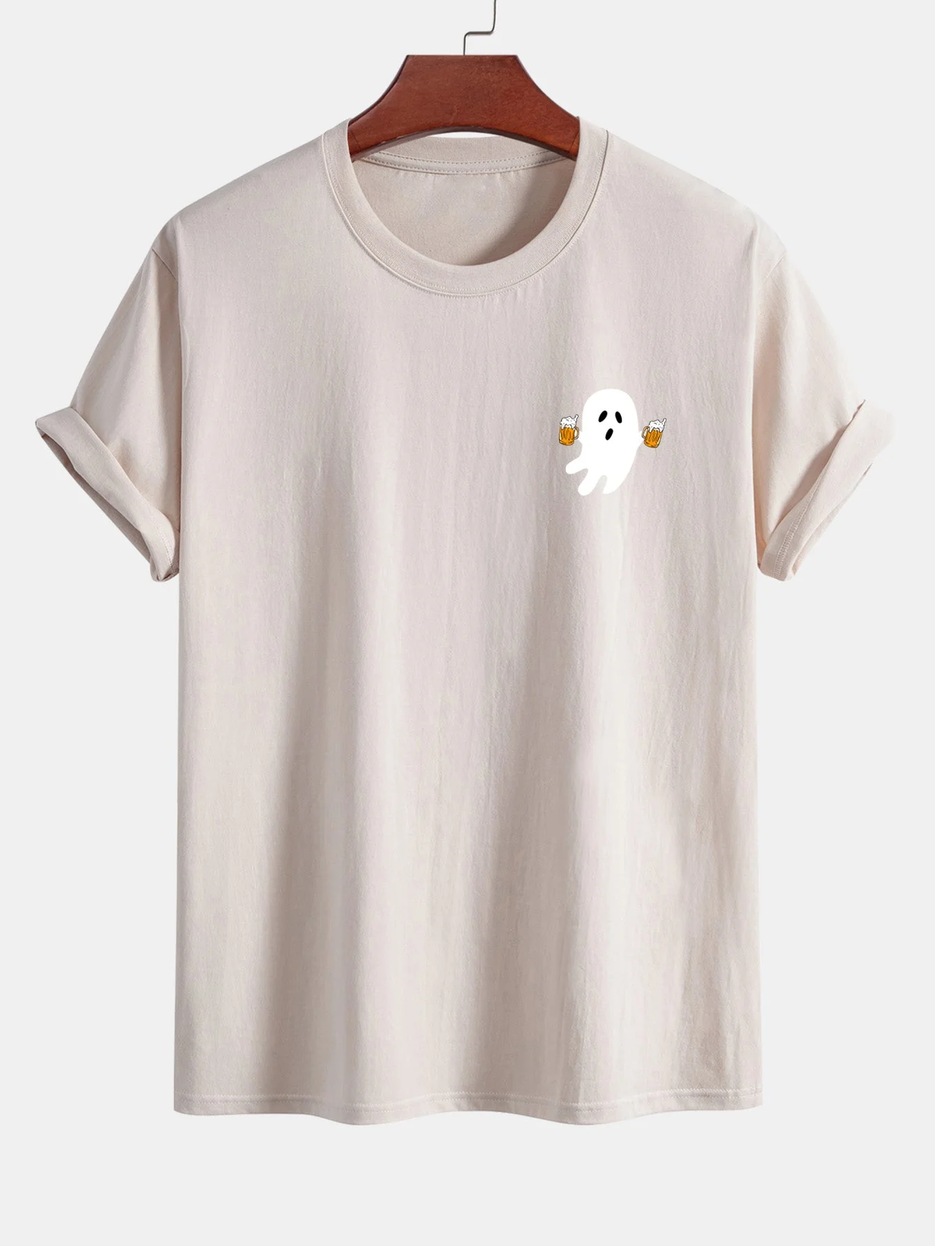 Joaquim® | Regular Fit Beer Ghost Print Cotton T-Shirt - Image 10