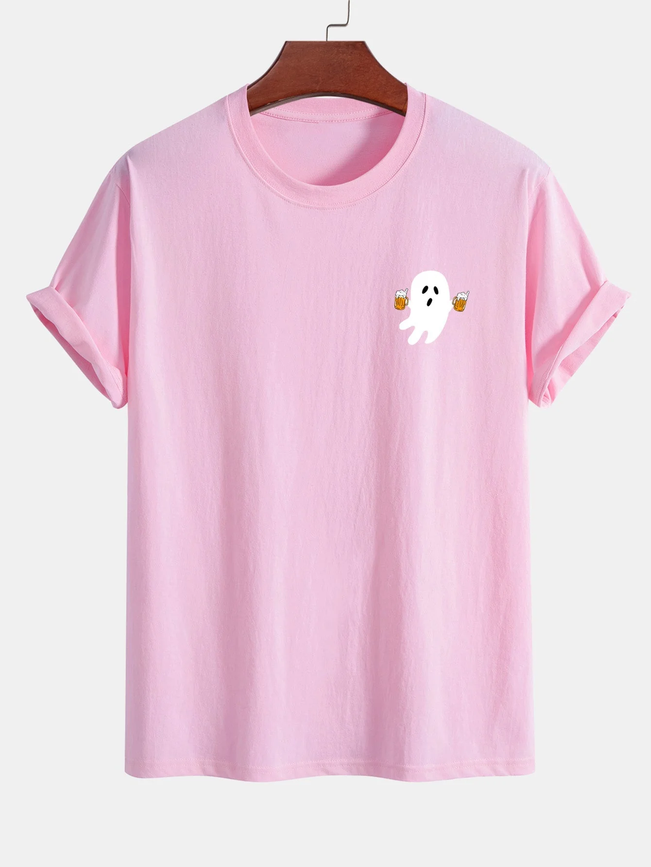 Joaquim® | Regular Fit Beer Ghost Print Cotton T-Shirt - Image 11