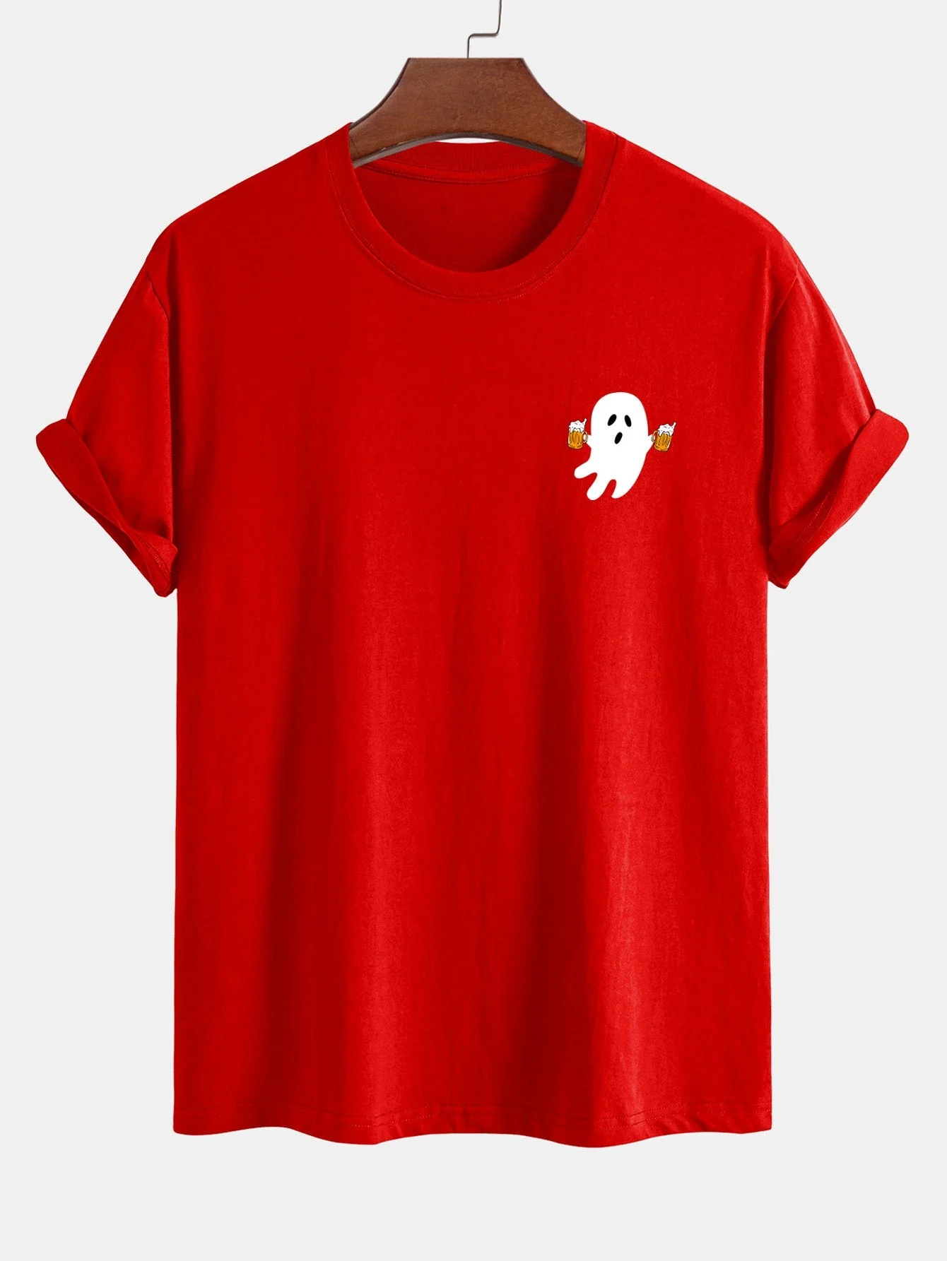 Joaquim® | Regular Fit Beer Ghost Print Cotton T-Shirt - Image 3