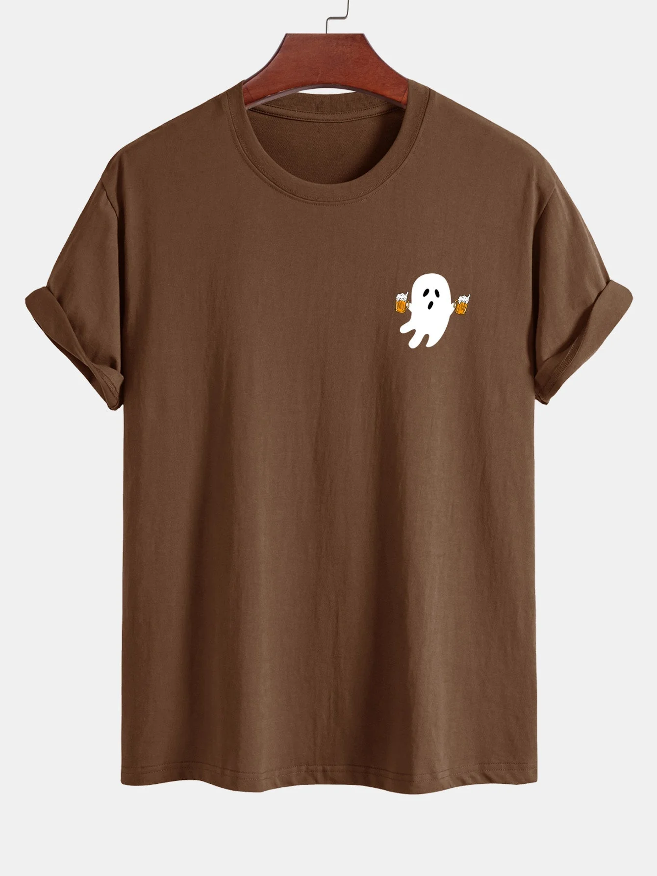 Joaquim® | Regular Fit Beer Ghost Print Cotton T-Shirt - Image 4
