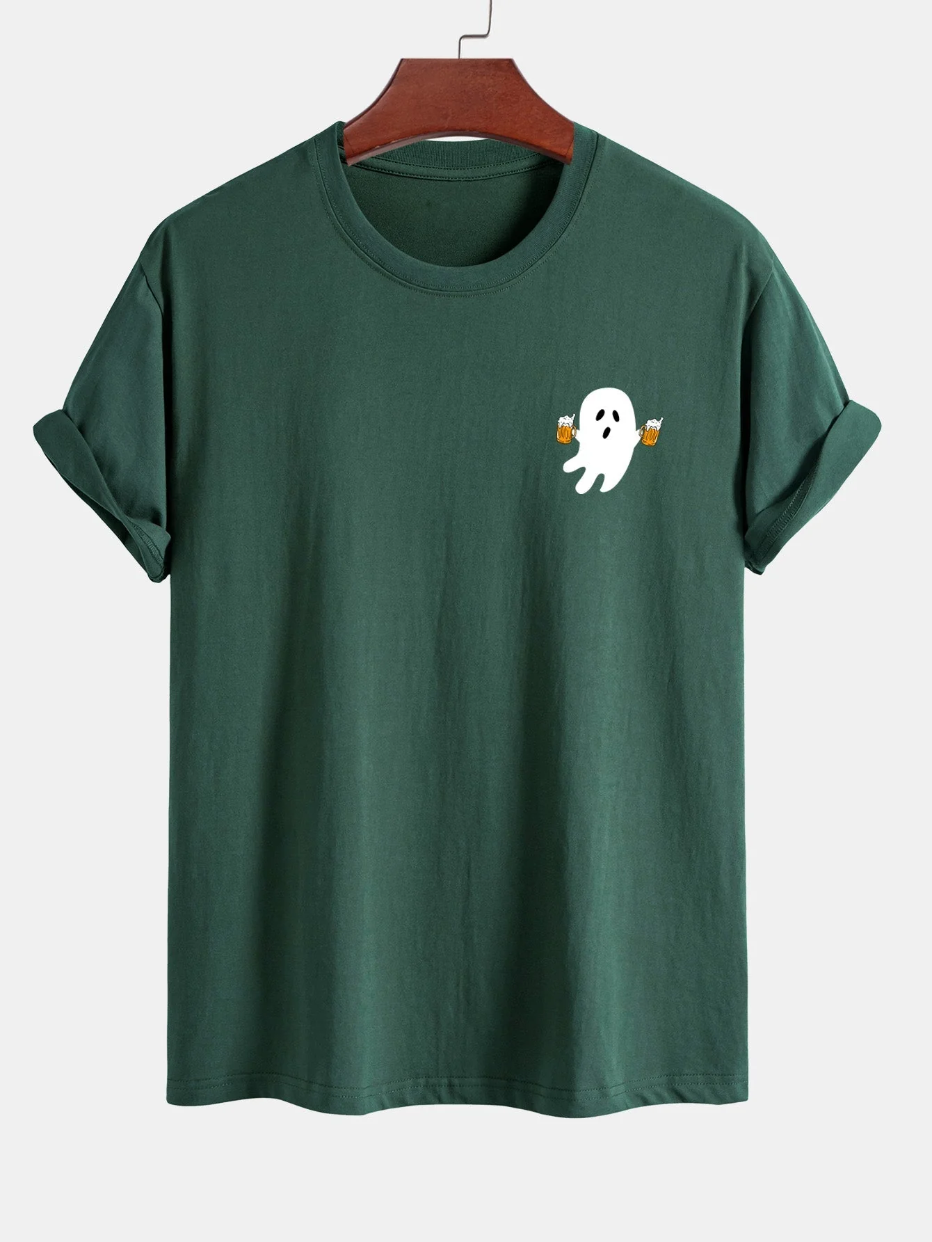 Joaquim® | Regular Fit Beer Ghost Print Cotton T-Shirt - Image 8