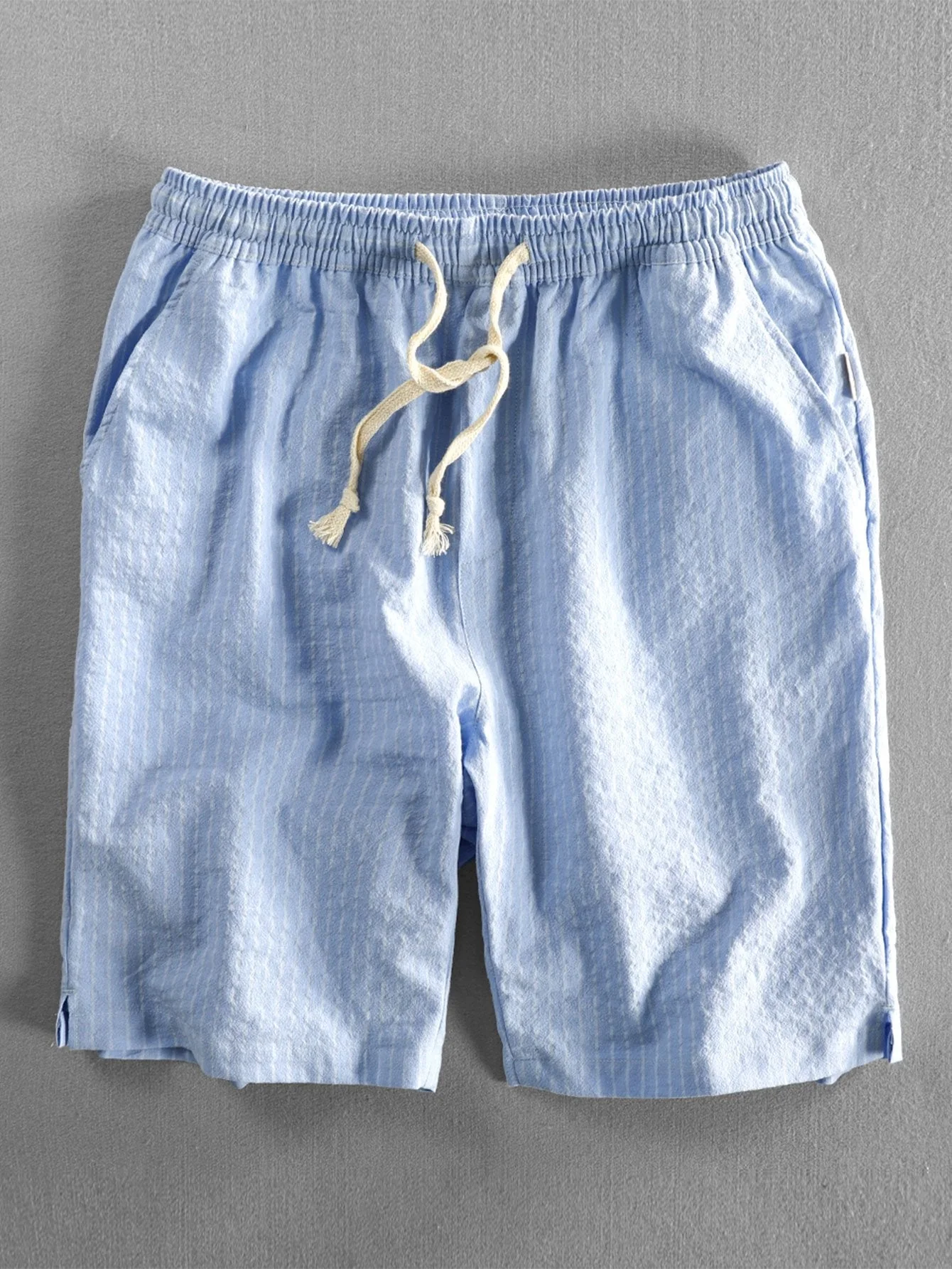 Joaquín® | Cotton Drawstring Striped Shorts - Image 3
