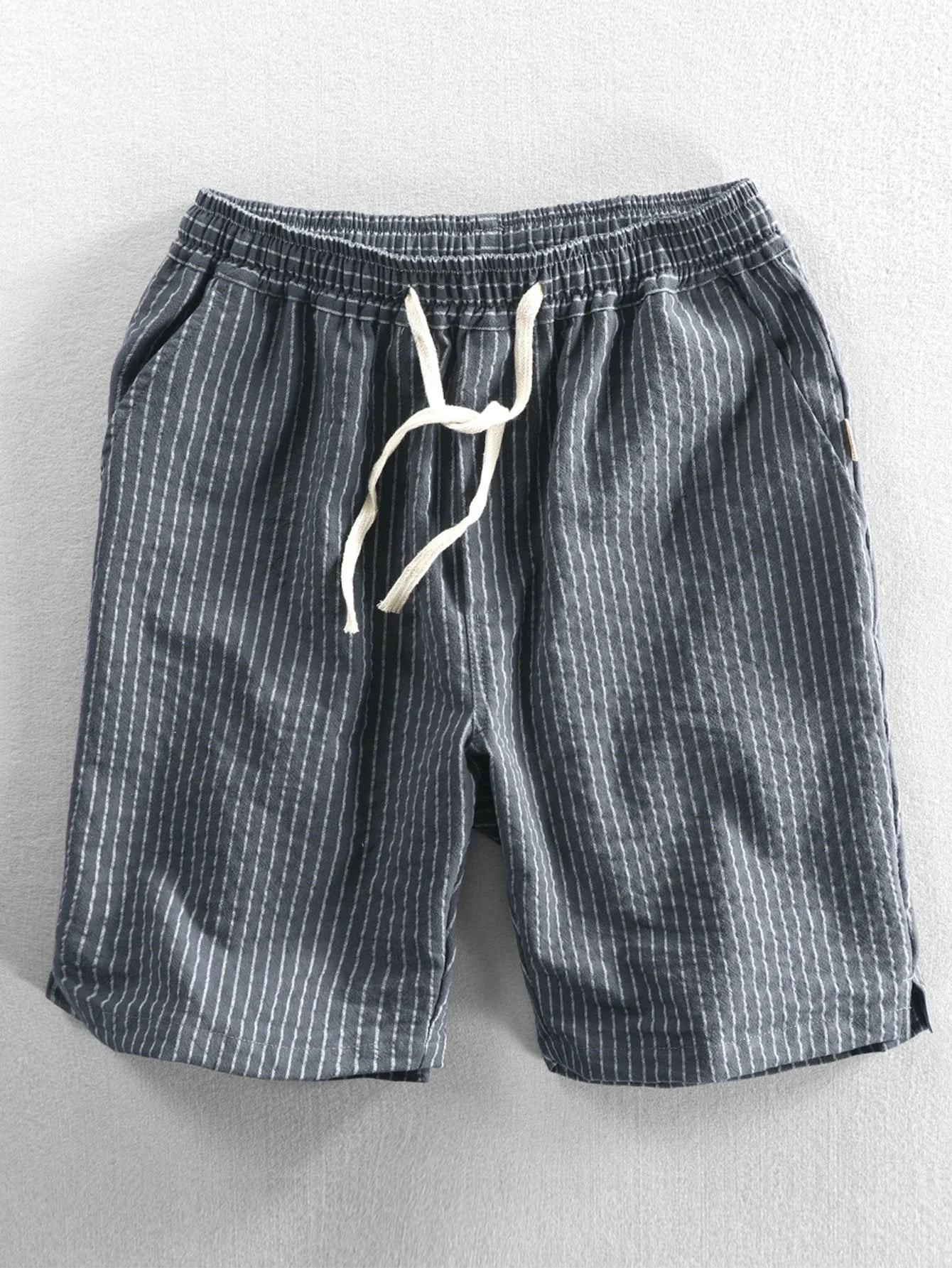 Joaquín® | Cotton Drawstring Striped Shorts - Image 5