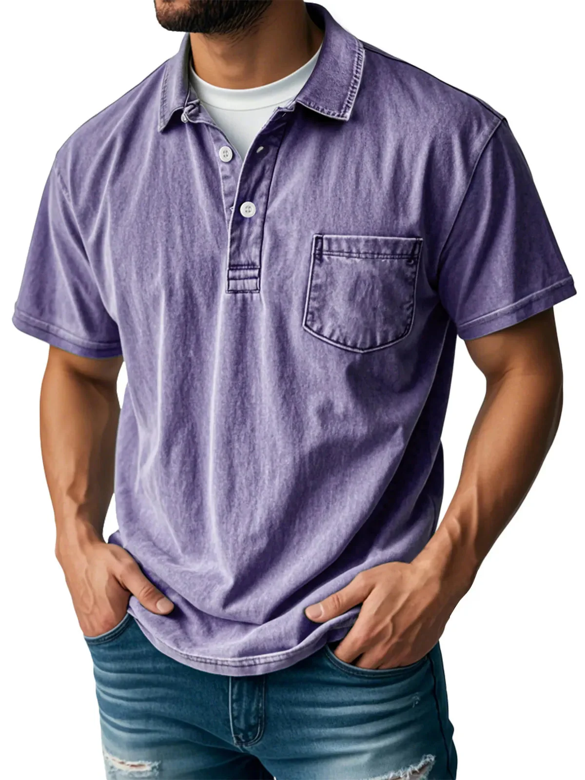 Joaquín® | Men'S Casual Vintage Polo Shirt - Image 10