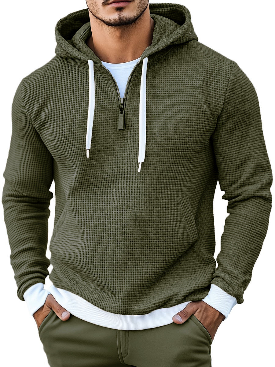 Joaquín® | Sweatshirt with hood and long sleeves waffle - Image 2