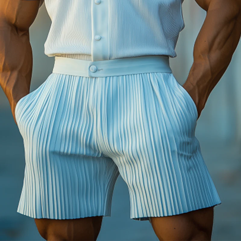 Joaquin | Men'S Spring And Summer Fashion Casual Cool Pleated Fabric Shorts - Image 2