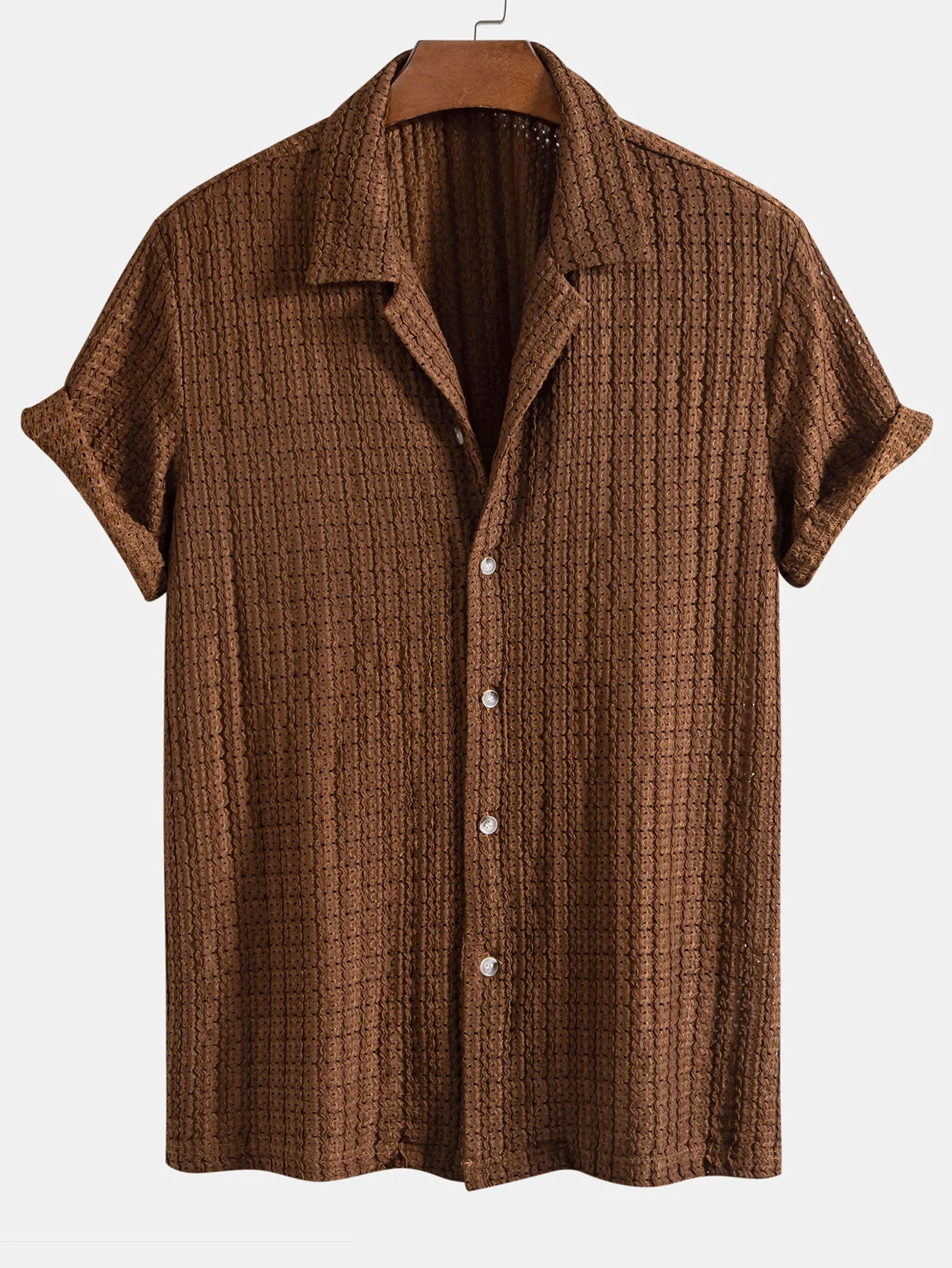 Job® | Texture Jacquard Cuban Shirt & Straight Leg Linen Pants - Image 5