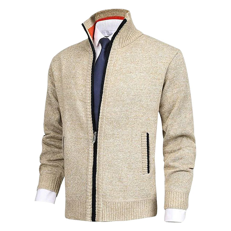 Jody® | Men'S Fashion Solid Color Stand-Up Collar Cardigan - Image 10