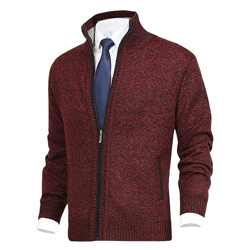 Jody® | Men'S Fashion Solid Color Stand-Up Collar Cardigan - Image 11