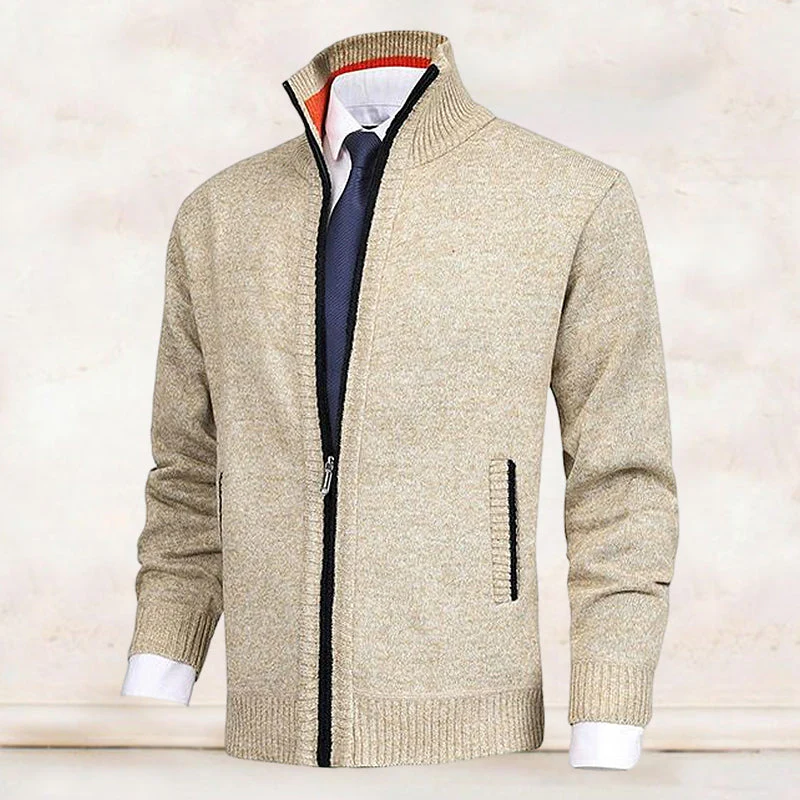 Jody® | Men'S Fashion Solid Color Stand-Up Collar Cardigan - Image 12