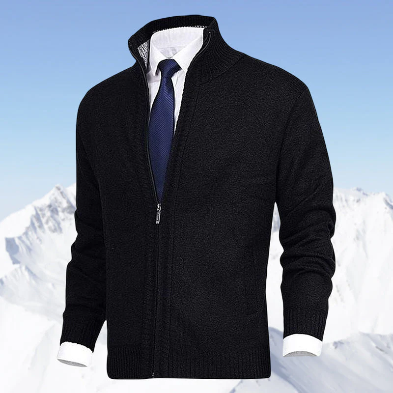 Jody® | Men'S Fashion Solid Color Stand-Up Collar Cardigan - Image 3