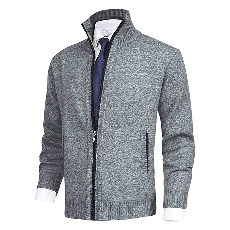 Jody® | Men'S Fashion Solid Color Stand-Up Collar Cardigan - Image 6