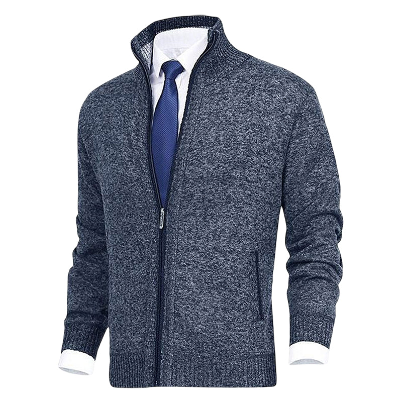 Jody® | Men'S Fashion Solid Color Stand-Up Collar Cardigan - Image 7