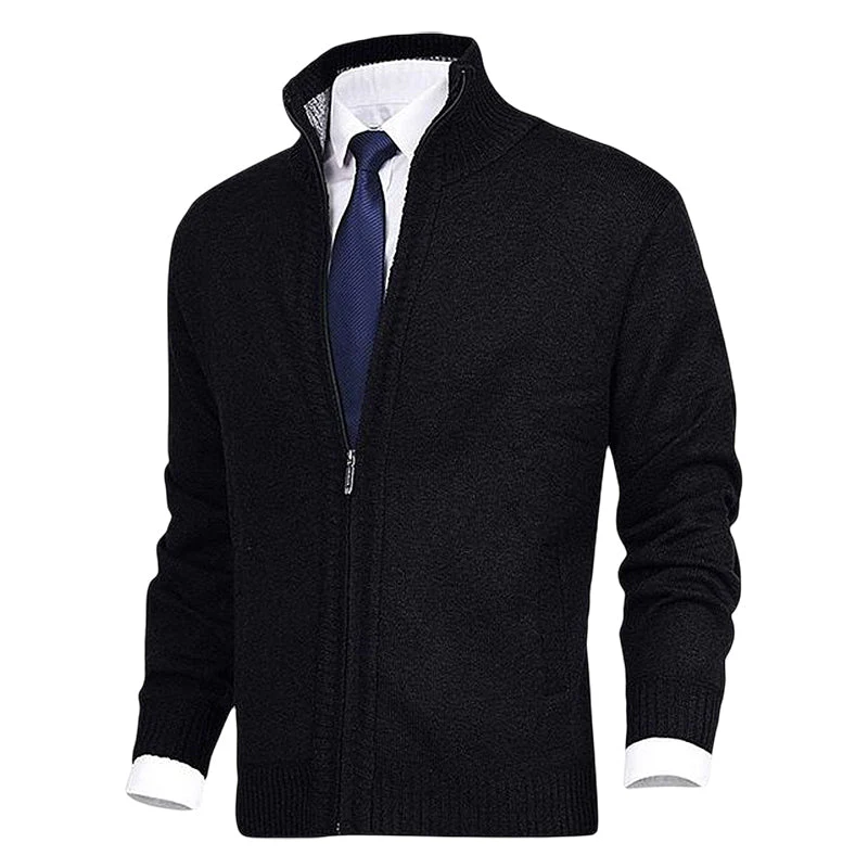 Jody® | Men'S Fashion Solid Color Stand-Up Collar Cardigan - Image 8
