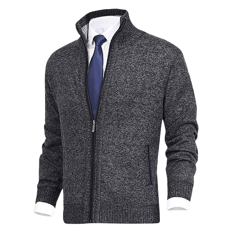 Jody® | Men'S Fashion Solid Color Stand-Up Collar Cardigan - Image 9