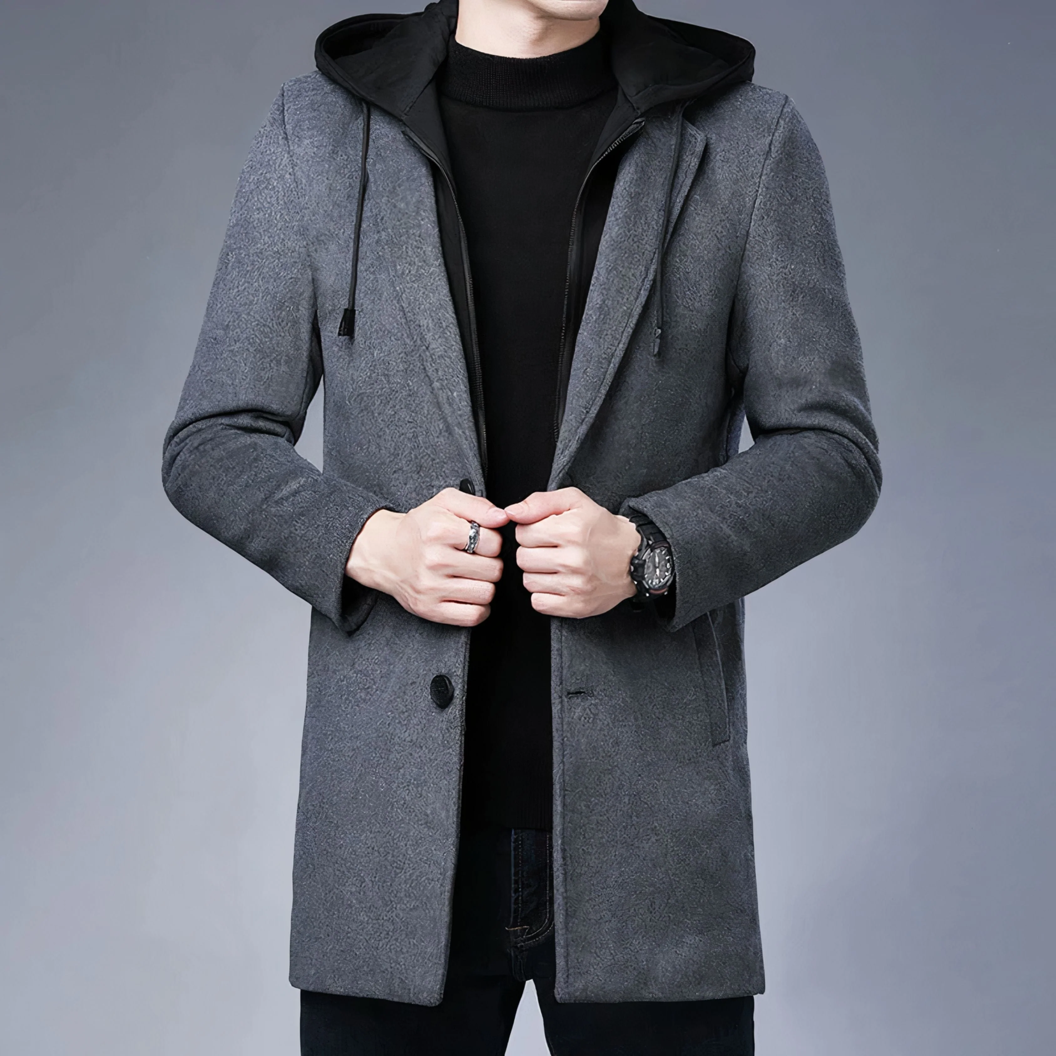 Joe® | Men's coat with hood and button-down - Image 5