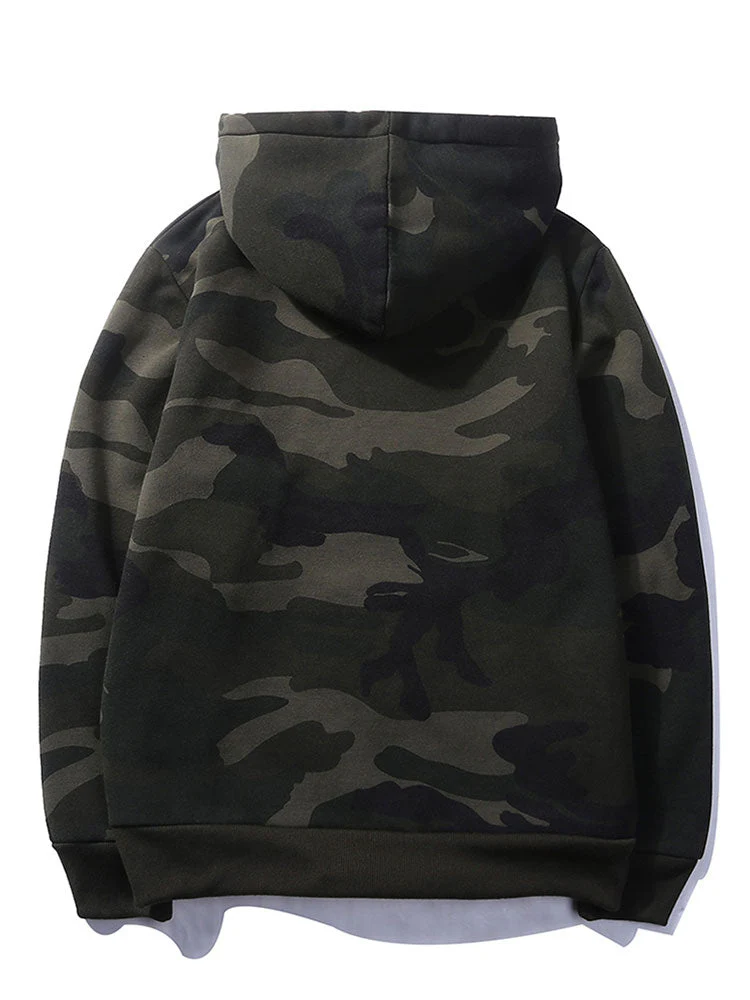 Joe | Camo Print Drawstring Hoodie - Image 4
