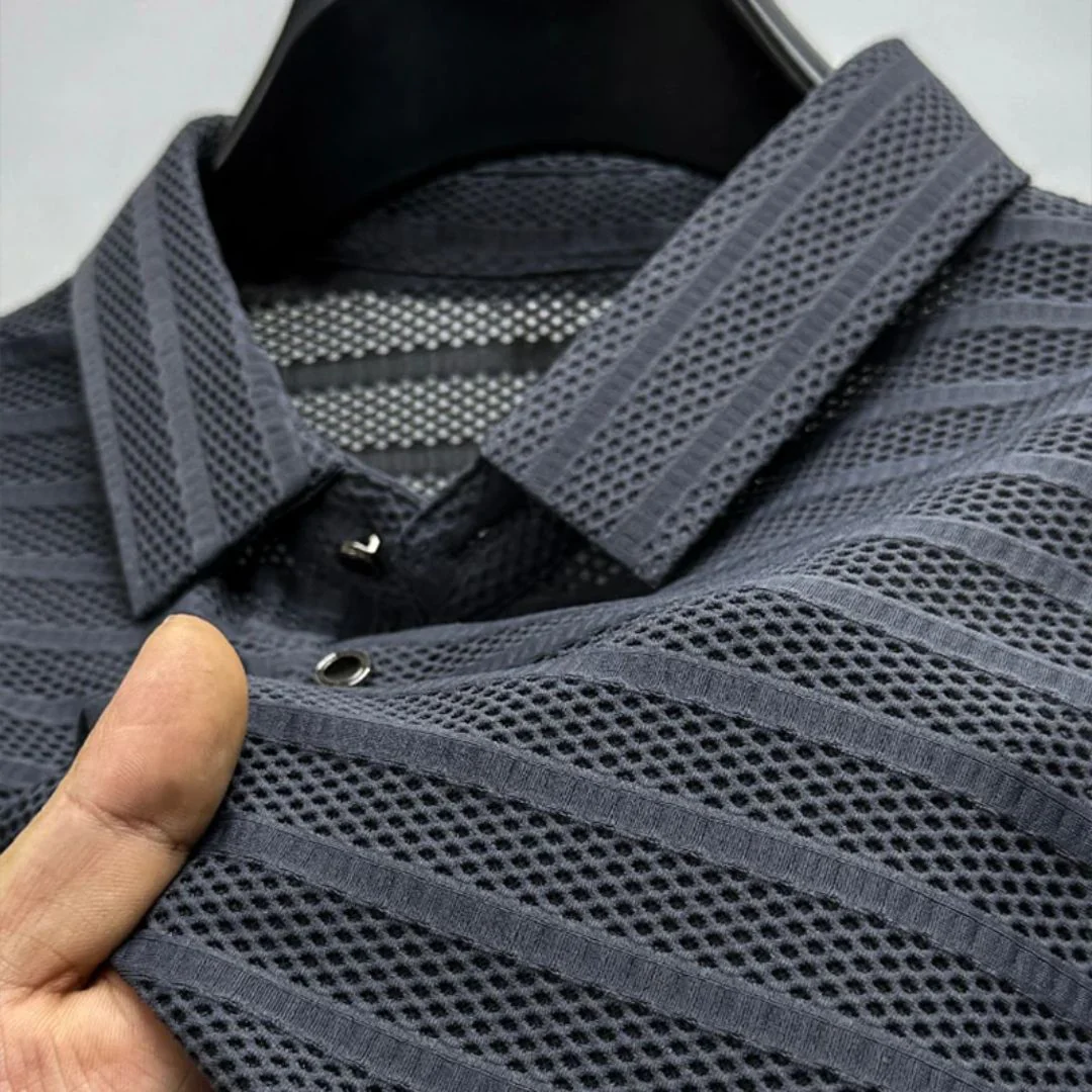 Joel® | Breathable Mesh Polo Shirt For Men - Image 3