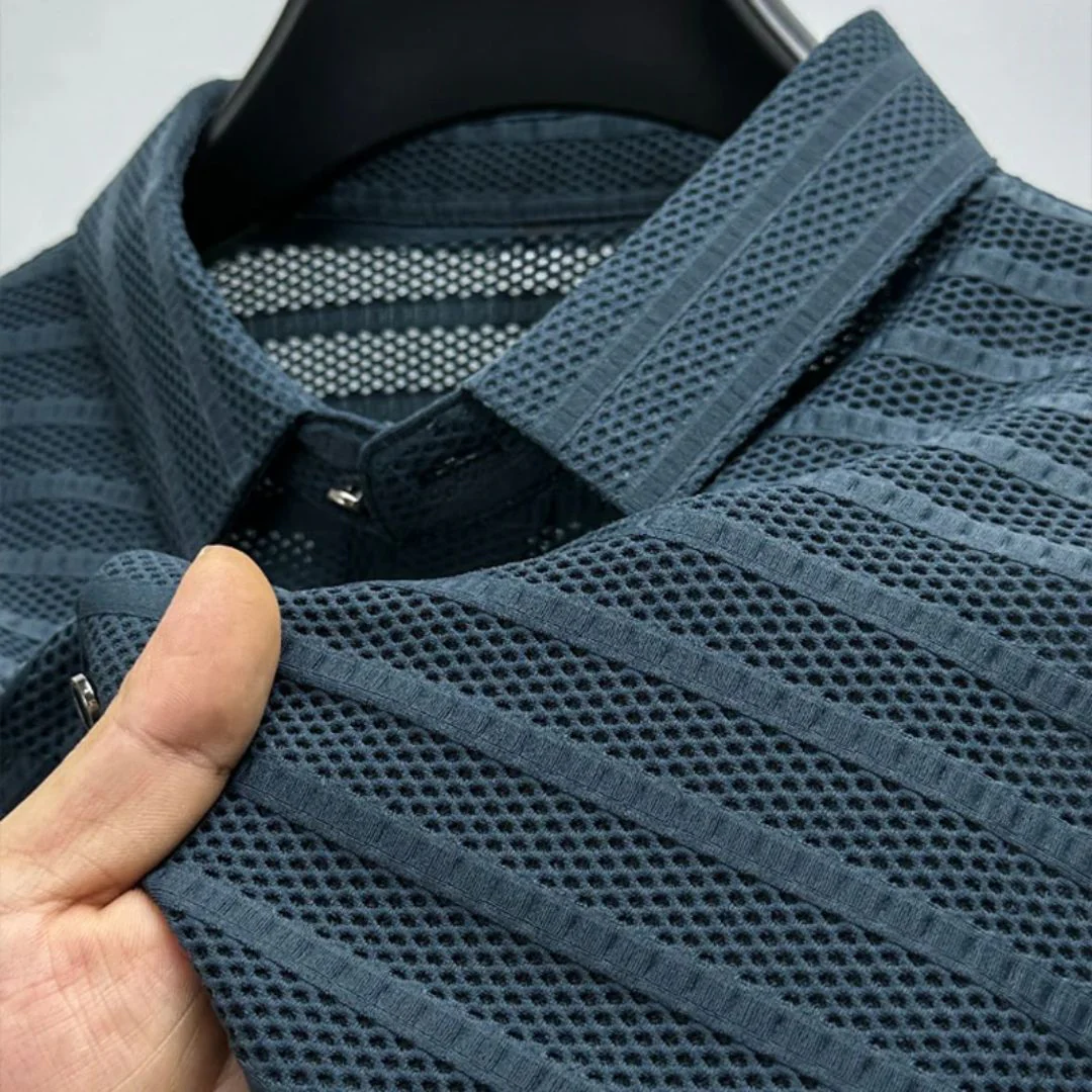 Joel® | Breathable Mesh Polo Shirt For Men - Image 4
