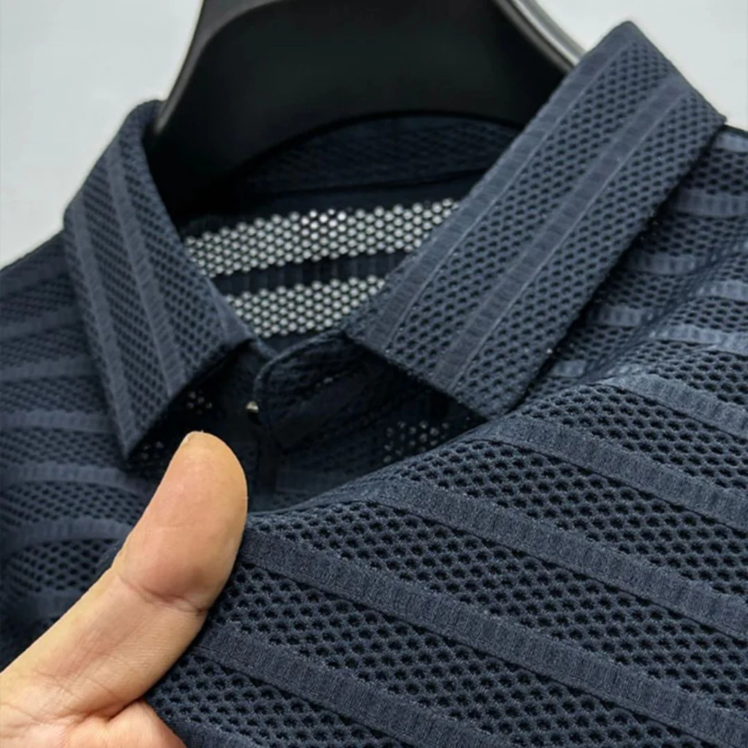 Joel® | Breathable Mesh Polo Shirt For Men - Image 5