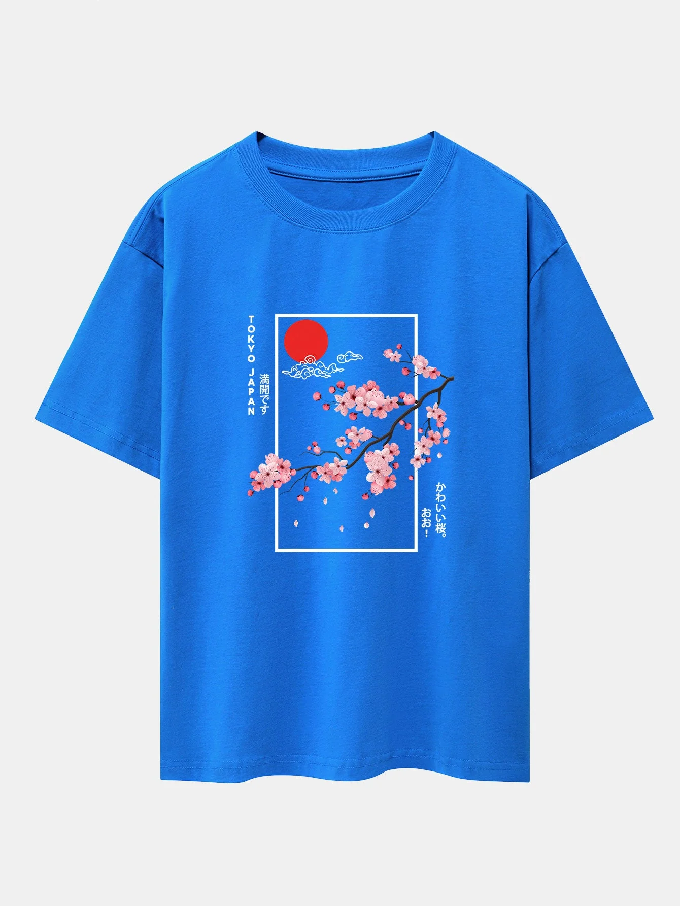 Joel® | Cherry Blossom Slogan Print Drop Shoulder Oversize T-Shirt - Image 12