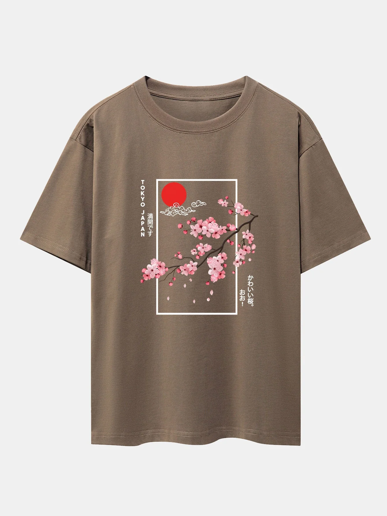 Joel® | Cherry Blossom Slogan Print Drop Shoulder Oversize T-Shirt - Image 5