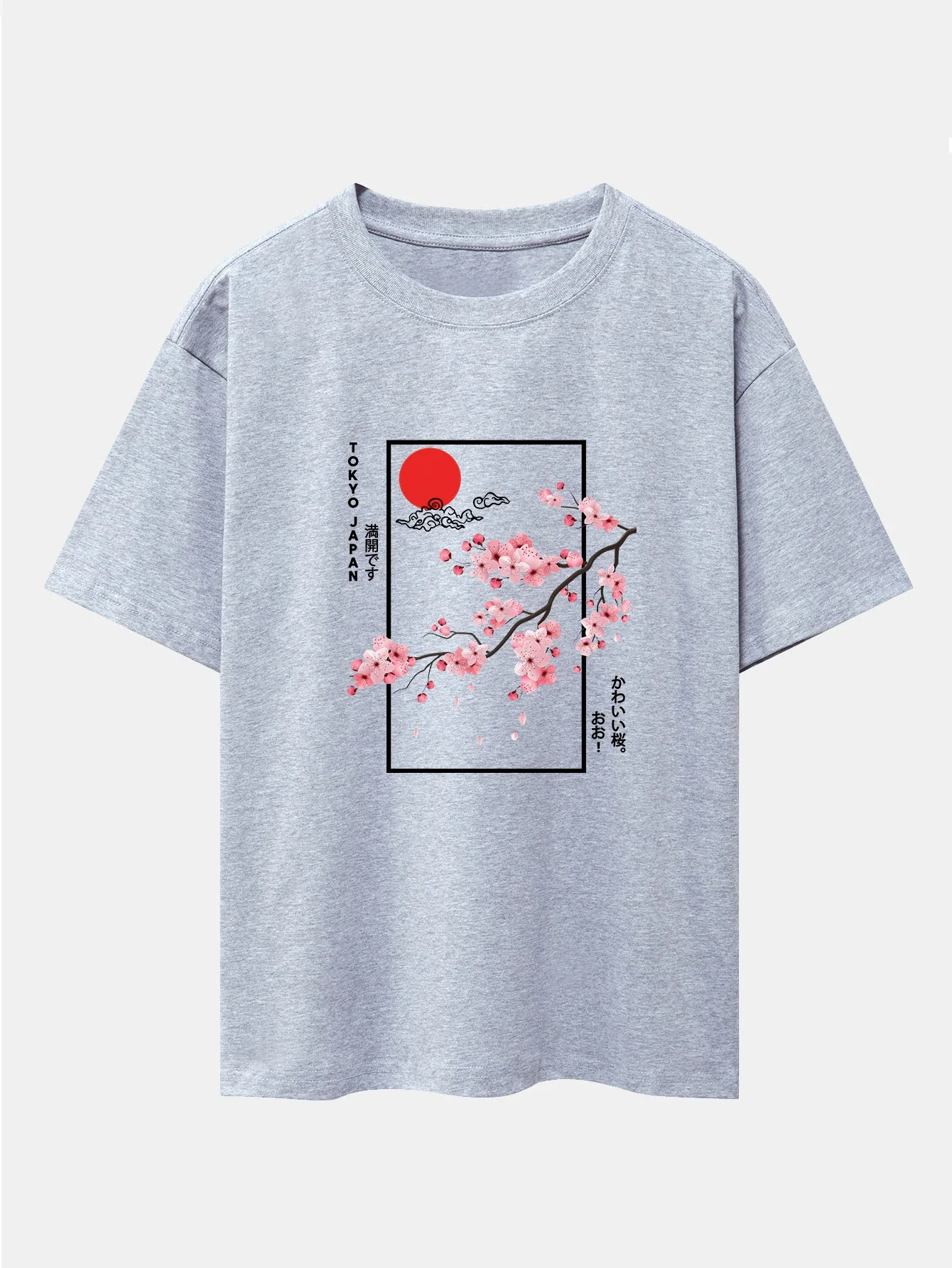 Joel® | Cherry Blossom Slogan Print Drop Shoulder Oversize T-Shirt - Image 6